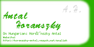 antal horanszky business card